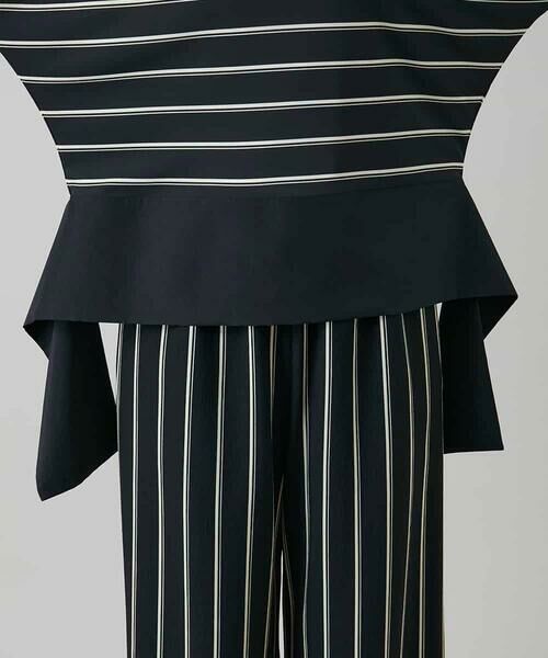 HIROKO KOSHINO / ヒロココシノ シャツ・ブラウス | アシンメトリーヘムボーダーブラウス/日本製/洗濯機で洗える | 詳細7