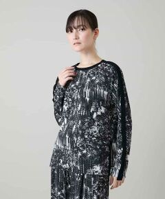 HIROKO KOSHINO / ヒロココシノ カットソー | インクペインティングテープアクセントカットソー/日本製/洗える