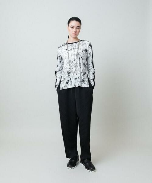 HIROKO KOSHINO / ヒロココシノ カットソー | インクペインティングテープアクセントカットソー/日本製/洗える | 詳細11