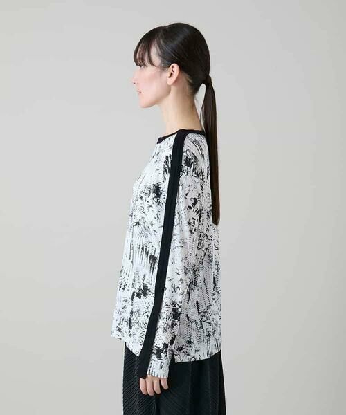 HIROKO KOSHINO / ヒロココシノ カットソー | インクペインティングテープアクセントカットソー/日本製/洗える | 詳細2