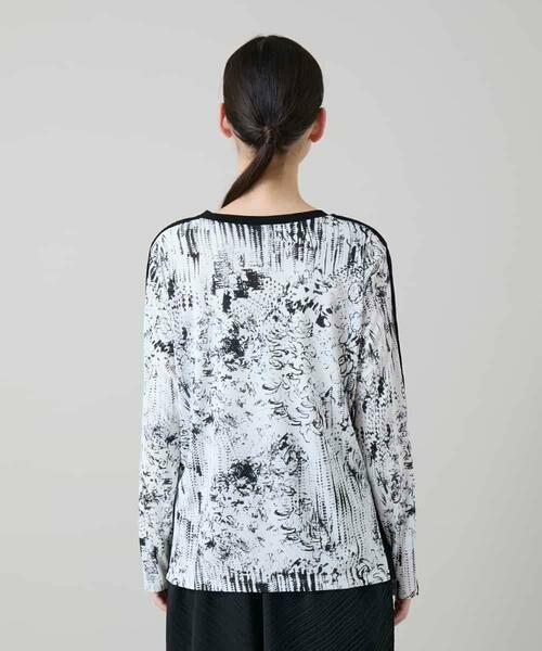 HIROKO KOSHINO / ヒロココシノ カットソー | インクペインティングテープアクセントカットソー/日本製/洗える | 詳細3