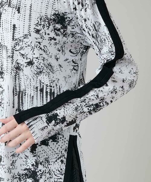 HIROKO KOSHINO / ヒロココシノ カットソー | インクペインティングテープアクセントカットソー/日本製/洗える | 詳細6