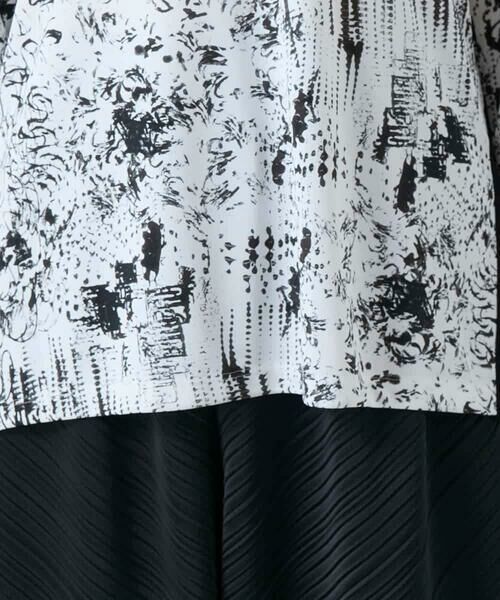 HIROKO KOSHINO / ヒロココシノ カットソー | インクペインティングテープアクセントカットソー/日本製/洗える | 詳細7
