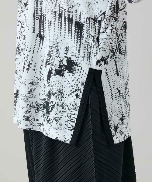 HIROKO KOSHINO / ヒロココシノ カットソー | インクペインティングテープアクセントカットソー/日本製/洗える | 詳細8