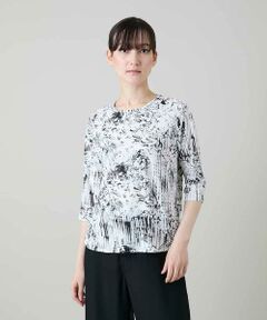 HIROKO KOSHINO / ヒロココシノ カットソー | インクペインティングカットソー/日本製/洗える