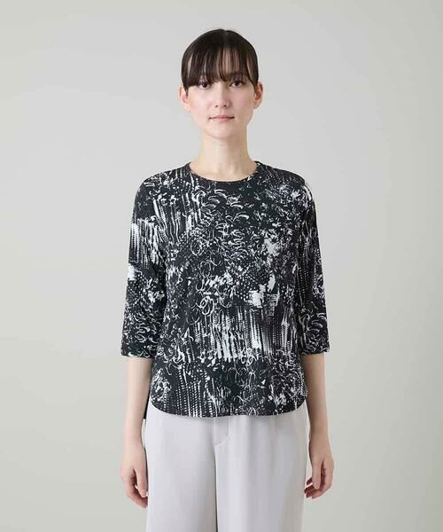 HIROKO KOSHINO / ヒロココシノ カットソー | インクペインティングカットソー/日本製/洗える | 詳細1