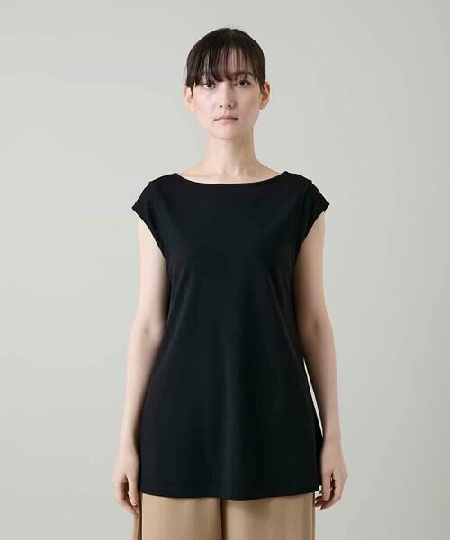 HIROKO KOSHINO / ヒロココシノ カットソー | ドライポンチデザインカットソー/日本製/洗える（ブラック）
