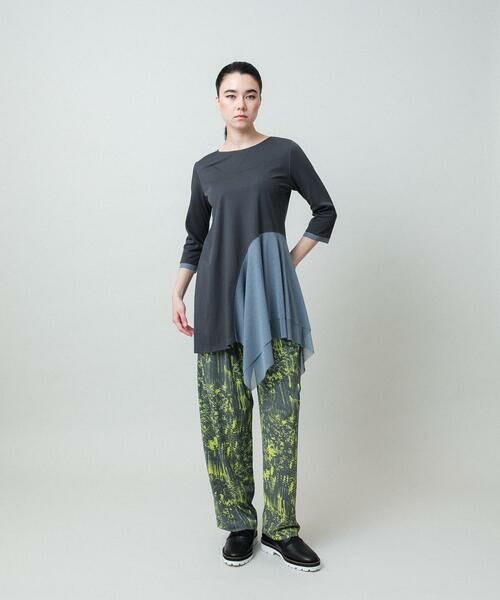 HIROKO KOSHINO / ヒロココシノ チュニック | アシンメトリーチュールヘムデザインチュニック/日本製/洗える | 詳細10