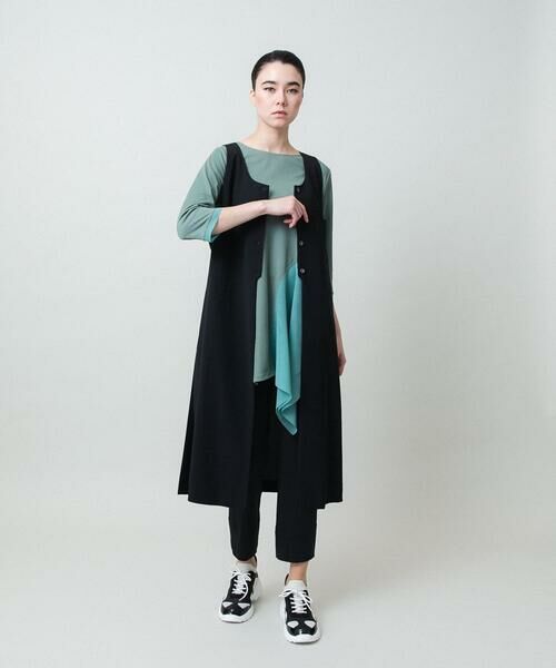 HIROKO KOSHINO / ヒロココシノ チュニック | アシンメトリーチュールヘムデザインチュニック/日本製/洗える | 詳細11