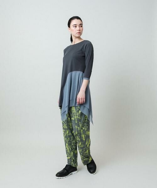 HIROKO KOSHINO / ヒロココシノ チュニック | アシンメトリーチュールヘムデザインチュニック/日本製/洗える | 詳細9