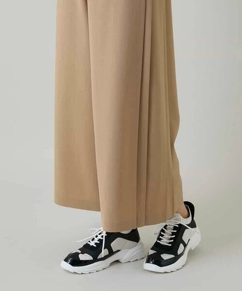 HIROKO KOSHINO / ヒロココシノ チノ・ワークパンツ | サイドプリーツイージーパンツ/洗える | 詳細7