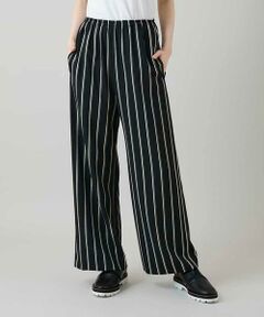 HIROKO KOSHINO / ヒロココシノ チノ・ワークパンツ | ストライプワイドイージーパンツ /日本製/洗える