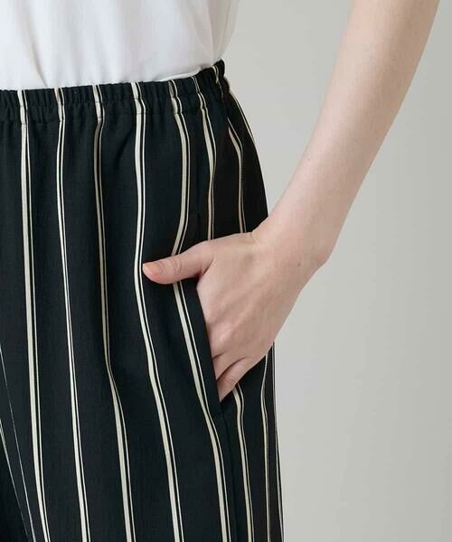 HIROKO KOSHINO / ヒロココシノ チノ・ワークパンツ | ストライプワイドイージーパンツ /日本製/洗える | 詳細6