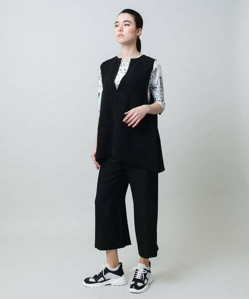 HIROKO KOSHINO / ヒロココシノ ショート・ハーフ・半端丈パンツ | サテンジョーゼットアンクルパンツ/日本製/洗える | 詳細11