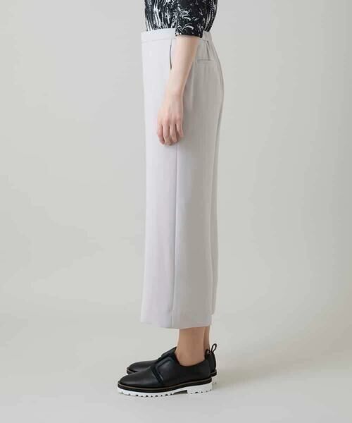HIROKO KOSHINO / ヒロココシノ ショート・ハーフ・半端丈パンツ | サテンジョーゼットアンクルパンツ/日本製/洗える | 詳細2
