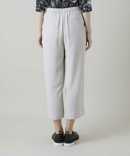 HIROKO KOSHINO / ヒロココシノ ショート・ハーフ・半端丈パンツ | サテンジョーゼットアンクルパンツ/日本製/洗える | 詳細3