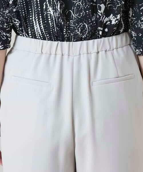 HIROKO KOSHINO / ヒロココシノ ショート・ハーフ・半端丈パンツ | サテンジョーゼットアンクルパンツ/日本製/洗える | 詳細5