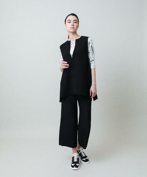 HIROKO KOSHINO / ヒロココシノ ショート・ハーフ・半端丈パンツ | サテンジョーゼットアンクルパンツ/日本製/洗える | 詳細9