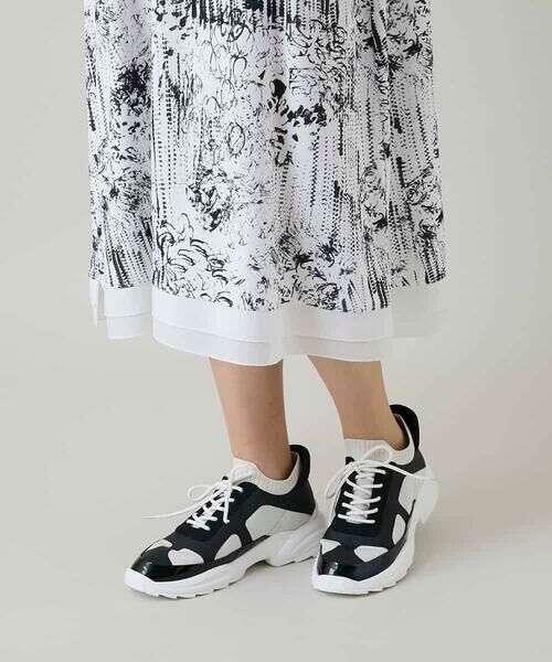 HIROKO KOSHINO / ヒロココシノ ロング・マキシ丈ワンピース | インクペインティングワンピース/日本製/洗える | 詳細7