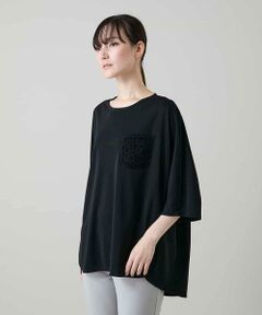 HIROKO KOSHINO / ヒロココシノ カットソー | 刺繍ポケットデザインカットソー/日本製/洗える