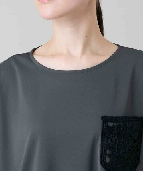 HIROKO KOSHINO / ヒロココシノ カットソー | 刺繍ポケットデザインカットソー/日本製/洗える | 詳細4