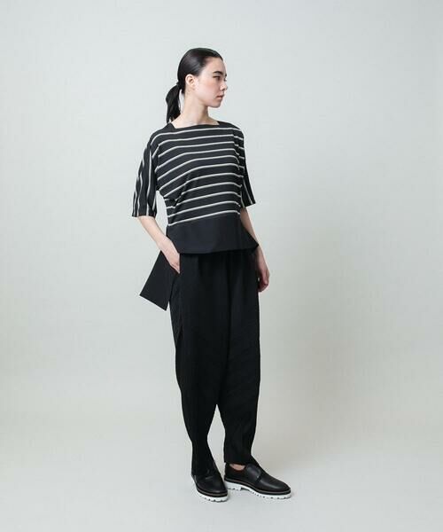 HIROKO KOSHINO / ヒロココシノ チノ・ワークパンツ | ランダムプリーツシルエットパンツ/洗える | 詳細9
