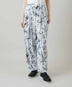 HIROKO KOSHINO / ヒロココシノ チノ・ワークパンツ | インクペインティングイージーパンツ/日本製/洗える