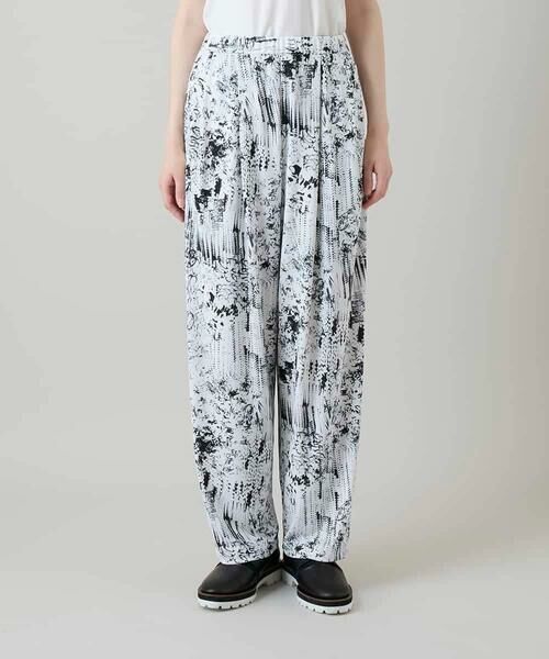 HIROKO KOSHINO / ヒロココシノ チノ・ワークパンツ | インクペインティングイージーパンツ/日本製/洗える | 詳細1