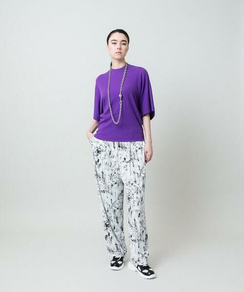 HIROKO KOSHINO / ヒロココシノ チノ・ワークパンツ | インクペインティングイージーパンツ/日本製/洗える | 詳細10