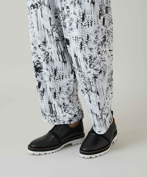 HIROKO KOSHINO / ヒロココシノ チノ・ワークパンツ | インクペインティングイージーパンツ/日本製/洗える | 詳細7