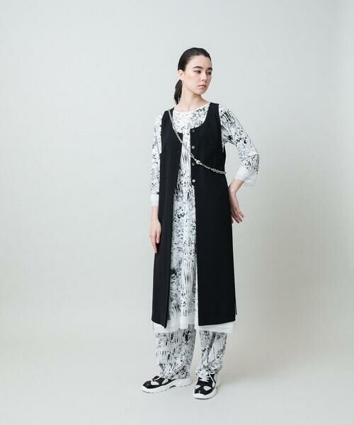 HIROKO KOSHINO / ヒロココシノ チノ・ワークパンツ | インクペインティングイージーパンツ/日本製/洗える | 詳細9