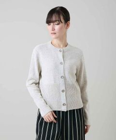 HIROKO KOSHINO / ヒロココシノ カーディガン・ボレロ | 切り替えニットカーディガン/日本製/洗える