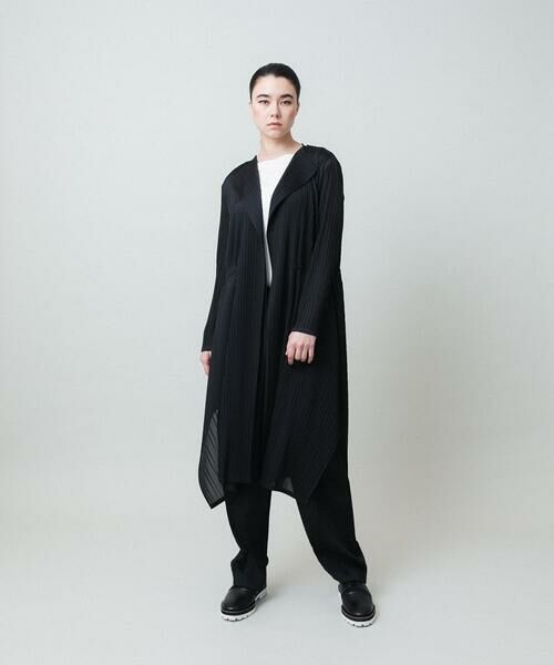 HIROKO KOSHINO / ヒロココシノ カーディガン・ボレロ | ランダムプリーツロングカーディガン/洗える | 詳細13