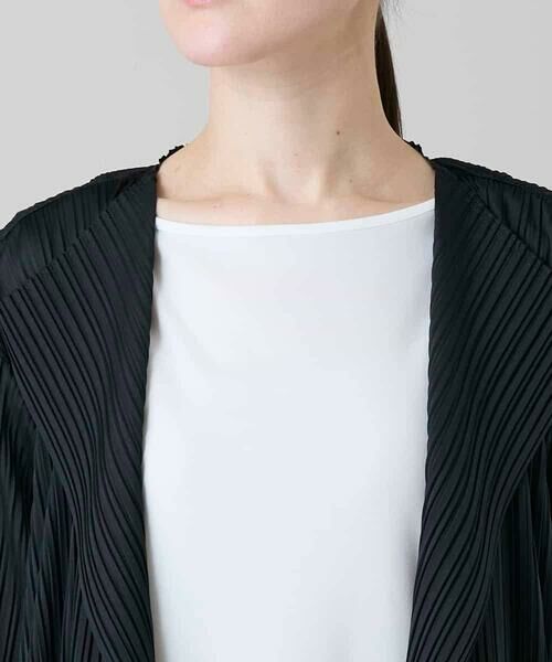 HIROKO KOSHINO / ヒロココシノ カーディガン・ボレロ | ランダムプリーツロングカーディガン/洗える | 詳細4