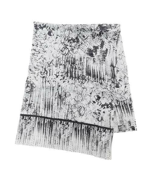 HIROKO KOSHINO / ヒロココシノ マフラー・ショール・スヌード・ストール | インクペインティングプリントストール /洗える | 詳細1