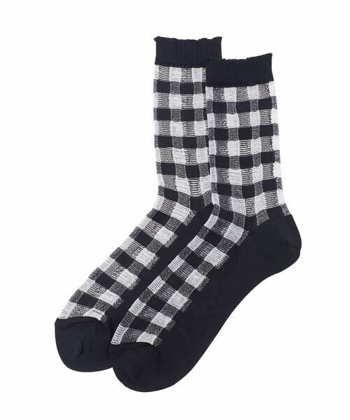 HIROKO KOSHINO / ヒロココシノ その他小物 | チェックシースルーソックス /日本製/洗濯機で洗える | 詳細5