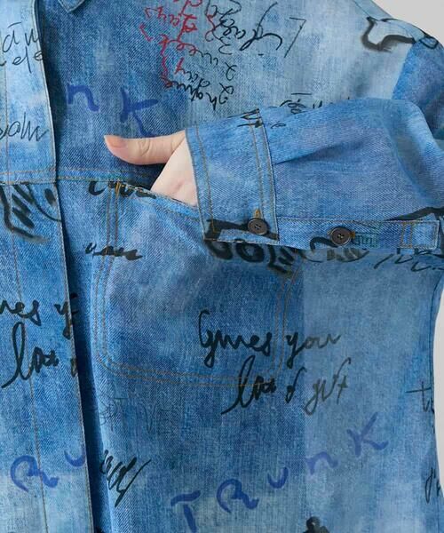 HIROKO KOSHINO / ヒロココシノ シャツ・ブラウス | デニム風アートプリントロングシャツ/洗える | 詳細9