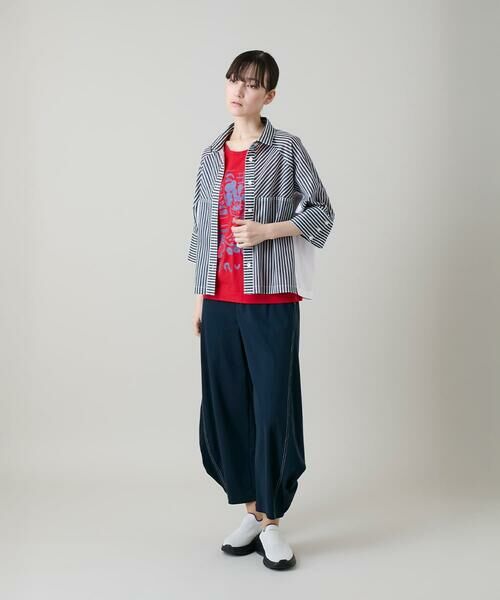 HIROKO KOSHINO / ヒロココシノ シャツ・ブラウス | トリコットストライプデザインブラウス/洗える | 詳細16
