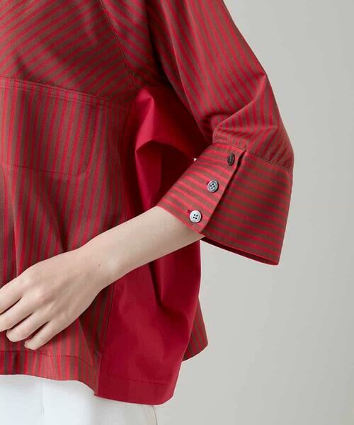 HIROKO KOSHINO / ヒロココシノ シャツ・ブラウス | トリコットストライプデザインブラウス/洗える | 詳細7