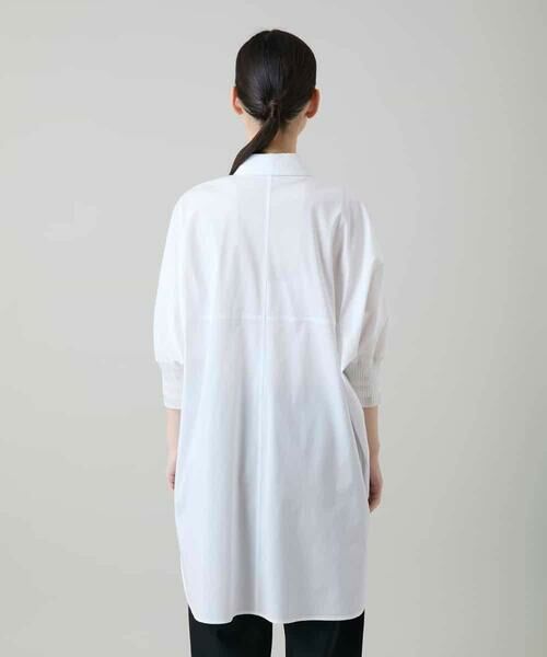 HIROKO KOSHINO / ヒロココシノ シャツ・ブラウス | ビッグシルエット切り替えシャツ/洗える | 詳細4