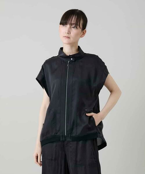 HIROKO KOSHINO / ヒロココシノ ベスト | バックフレアジョイントデザインベスト | 詳細1