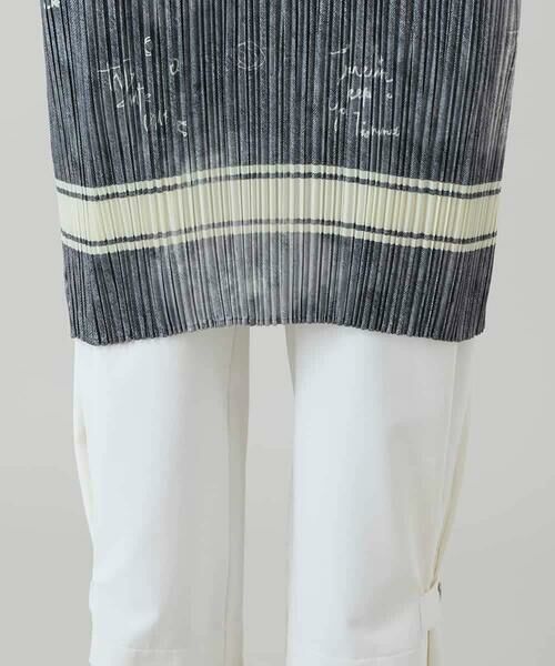 HIROKO KOSHINO / ヒロココシノ チュニック | デニム風ロゴプリントプリーツチュニック/洗える | 詳細8