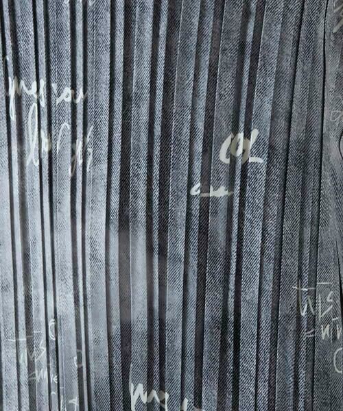 HIROKO KOSHINO / ヒロココシノ チュニック | デニム風ロゴプリントプリーツチュニック/洗える | 詳細9