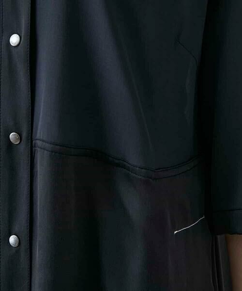 HIROKO KOSHINO / ヒロココシノ ロング・マキシ丈ワンピース | 異素材ドッキングシャツワンピース | 詳細11