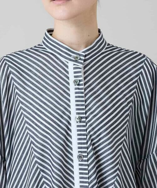 HIROKO KOSHINO / ヒロココシノ ロング・マキシ丈ワンピース | トリコットストライプ切り替えデザインワンピース /洗える | 詳細1