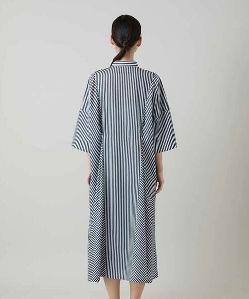 HIROKO KOSHINO / ヒロココシノ ロング・マキシ丈ワンピース | トリコットストライプ切り替えデザインワンピース /洗える | 詳細14