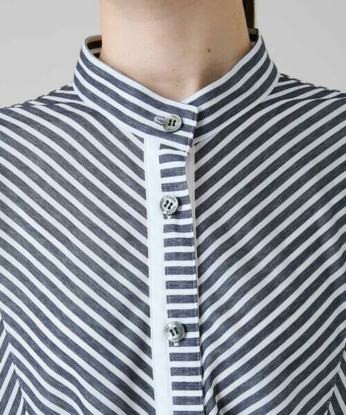 HIROKO KOSHINO / ヒロココシノ ロング・マキシ丈ワンピース | トリコットストライプ切り替えデザインワンピース /洗える | 詳細2