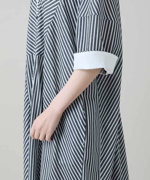 HIROKO KOSHINO / ヒロココシノ ロング・マキシ丈ワンピース | トリコットストライプ切り替えデザインワンピース /洗える | 詳細5