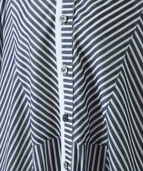 HIROKO KOSHINO / ヒロココシノ ロング・マキシ丈ワンピース | トリコットストライプ切り替えデザインワンピース /洗える | 詳細7