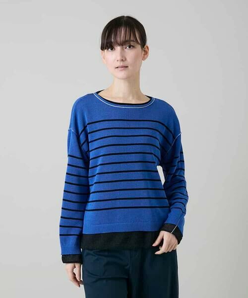 HIROKO KOSHINO / ヒロココシノ ニット・セーター | リバーシブルボーダーニットトップ | 詳細11